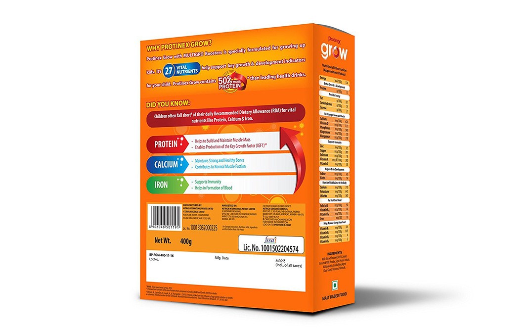 Protinex Grow Malt Flavour   Box  400 grams